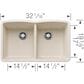 Blanco Diamond 32" Equal Double Bowl Kitchen Sink in Soft White, , large