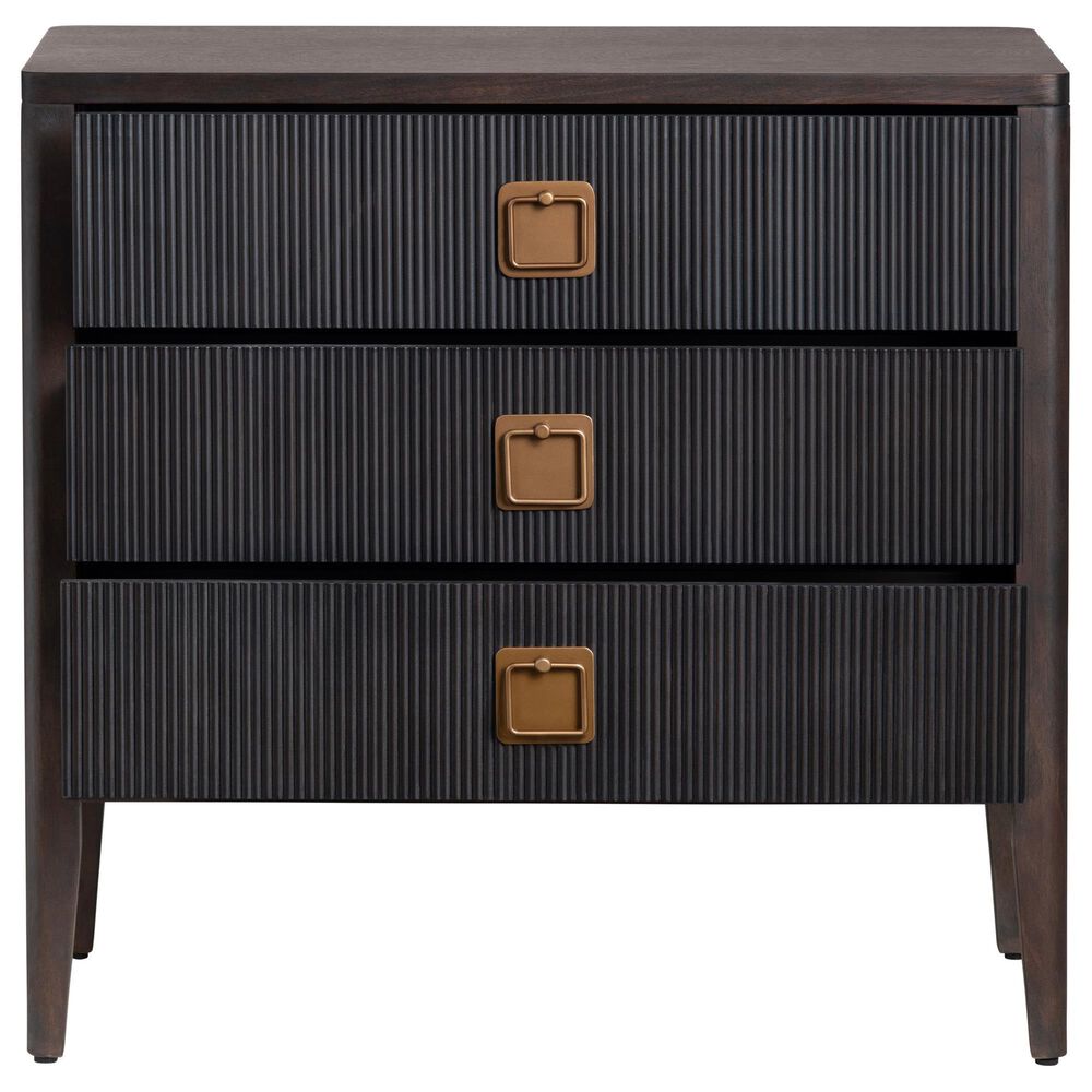Crestview Collection Worthington 3-Drawer Chest in Dark Brown and Black, , large
