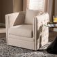 Baxton Studio Micah Swivel Chair in Beige, , large