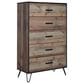 New Heritage Design Elk River 5-Piece Queen Bedroom Set in Rustic Brown and Black, , large