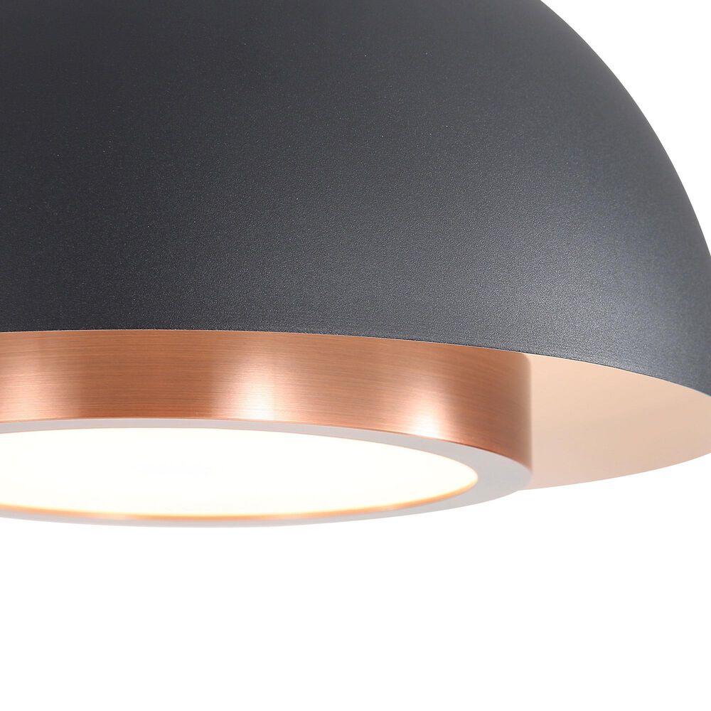 Golden Lighting Solsken 12" 1-Light Pendant in Sand Black, , large