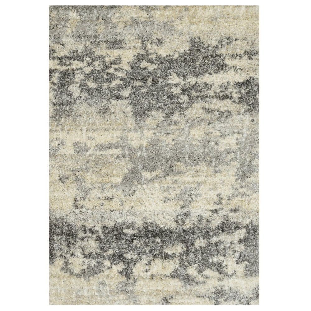 Kas Oriental Rugs Merino Silhouette 3"9" x 5"11" Ivory and Grey Area Rug, , large