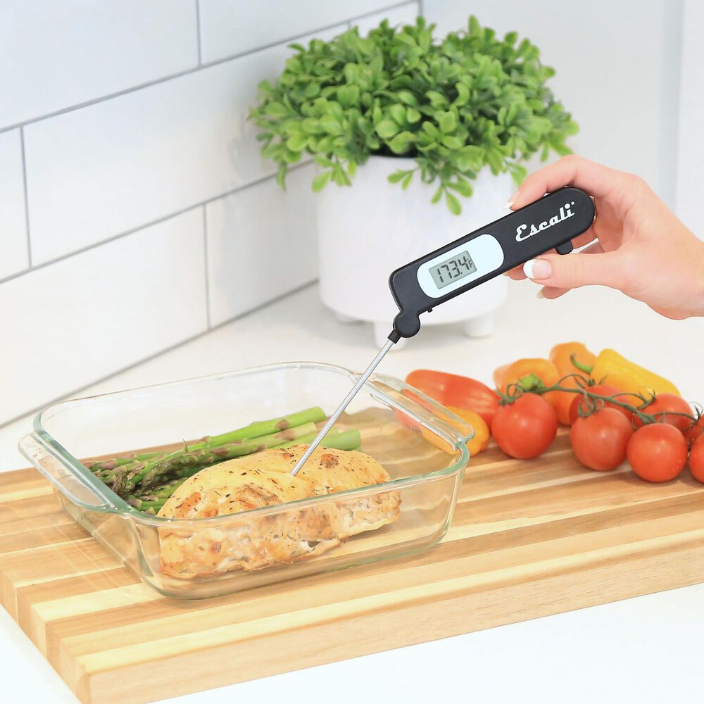 Kitchen Supply Folding Digital Thermometer in Black, , large
