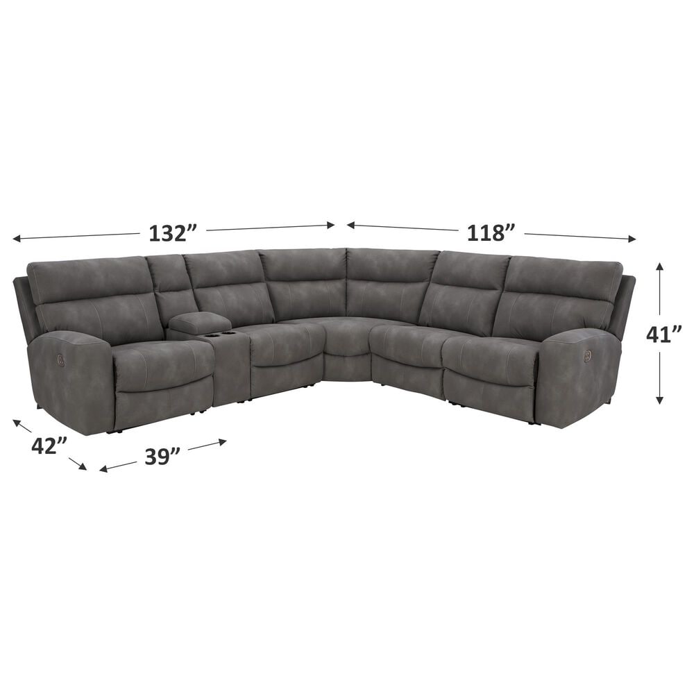 Ashley Next-Gen DuraPella 6-Piece Power Reclining Sectional in Slate, , large
