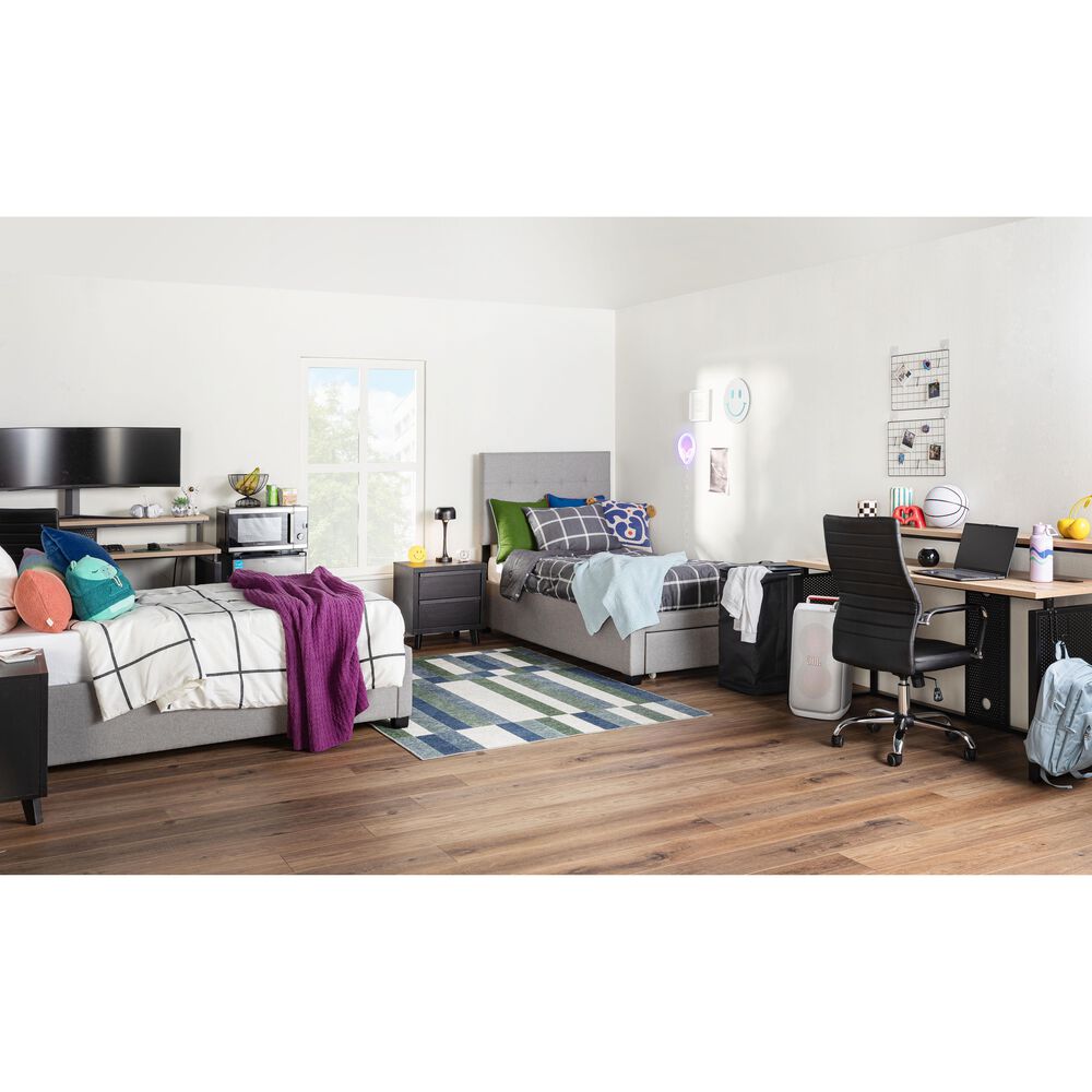 Bebejan Kyle 5-Piece Queen Comforter Set in Black and Grey, , large