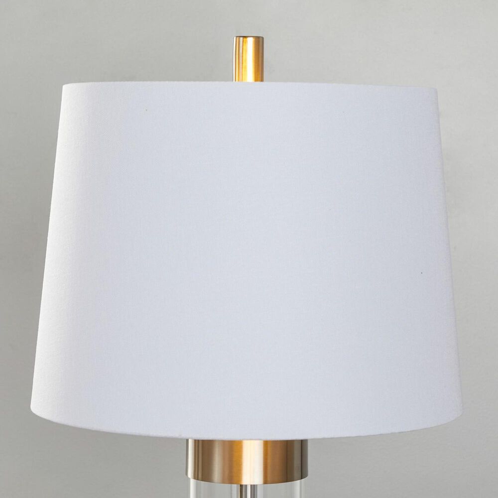 LumiSource Glacier Glass Table Lamp in Clear and Brushed Nickel (Set of 2), , large