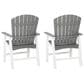Ashley Transville Patio Arm Chair in Gray and White (Set of 2), , large
