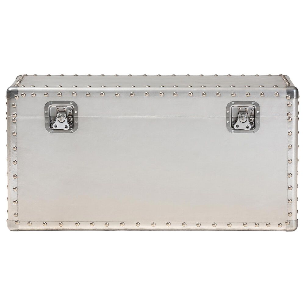 Baxton Studio Serge Storage Trunk in Silver, , large