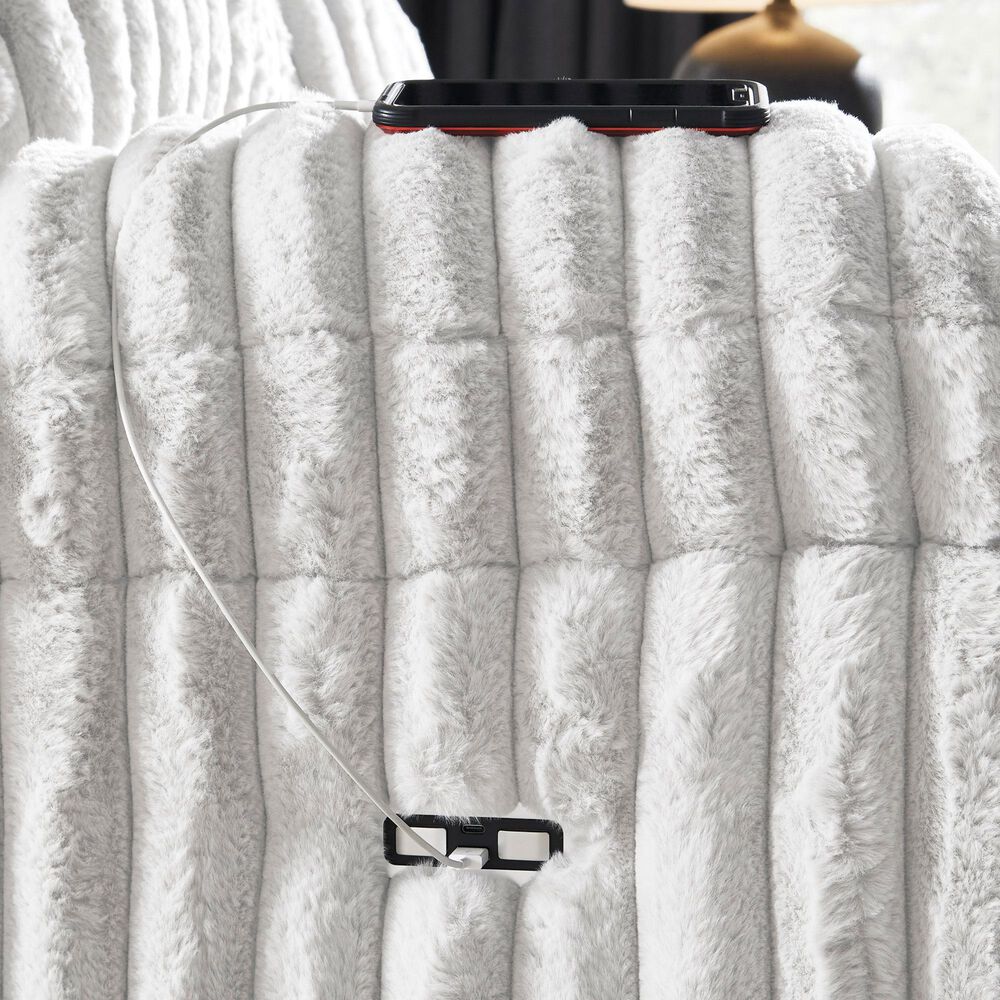 Ashley Rhines Falls Power Reclining Sofa in Alloy, , large