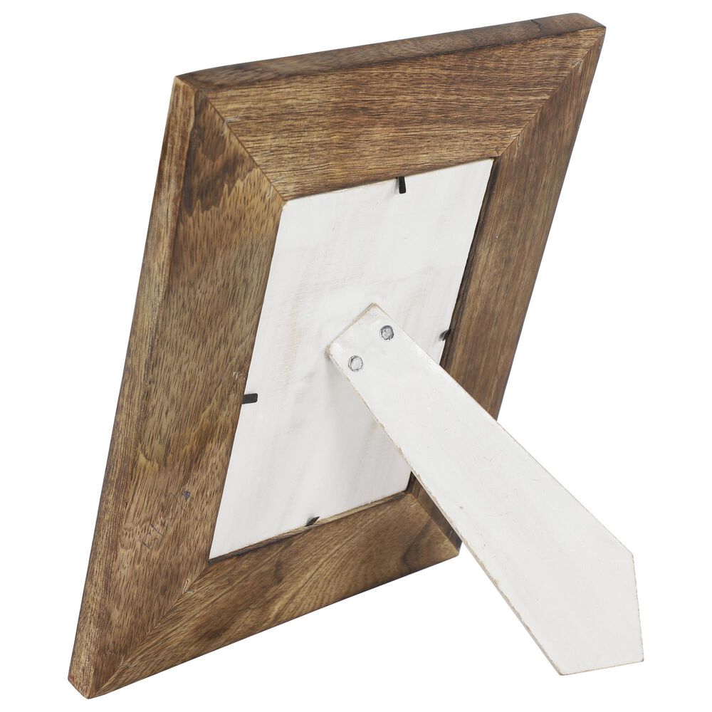 Maple and Jade Traditional Wood Photo Frame in Matte Brown and Whitewashed, , large