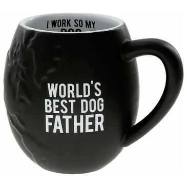 Pavilion World"s Best Dog Father 20 Oz Embossed Mug in Black and White, , large