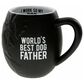 Pavilion World"s Best Dog Father 20 Oz Embossed Mug in Black and White, , large