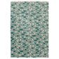 Central Oriental Tulsa Gordie 7"10" x 9"10" Aqua and White Sand Area Rug, , large