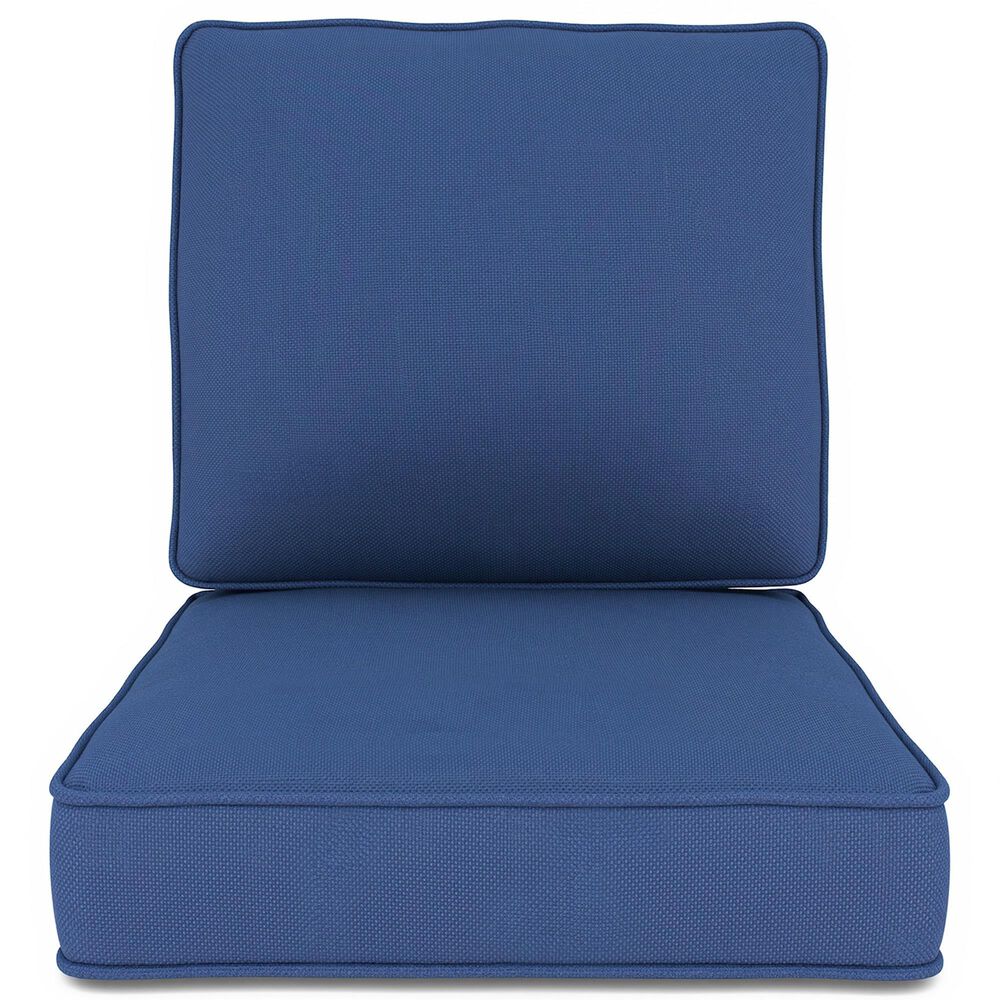 Sunwell Garden 4" Thick Outdoor Seat and Back Cushion Set in Navy, , large