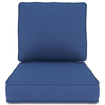 Sunwell Garden 4" Thick Outdoor Seat and Back Cushion Set in Navy, , large