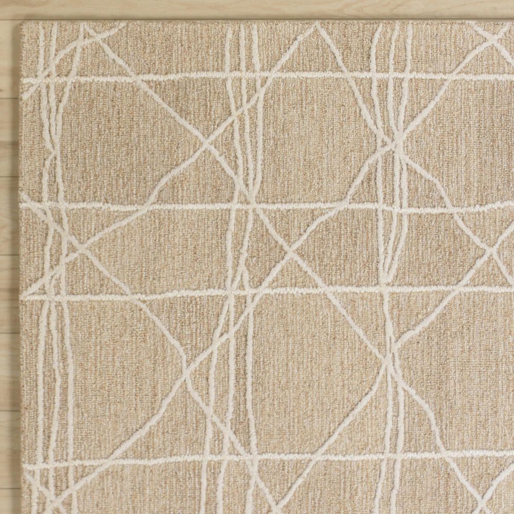 RIZZY Quinn Striped Brown and Taupe 5' x 7'6" Area Rug, , large