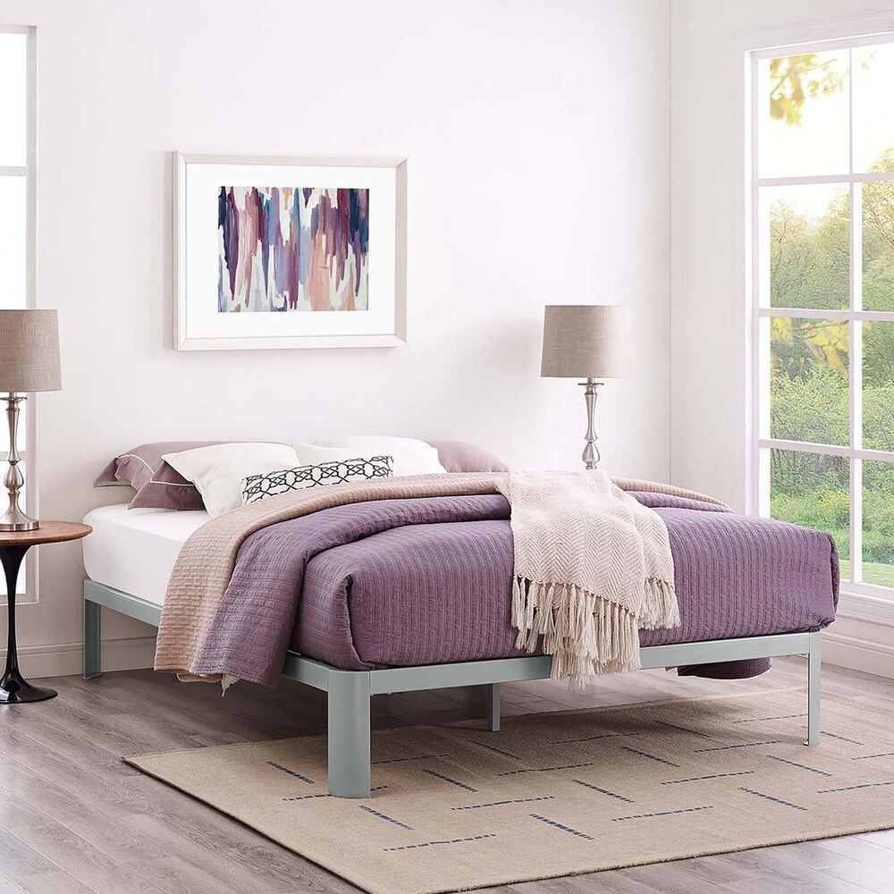 Modway Corinne Queen Platform Bed Frame in Gray, , large