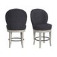 Mayberry Hill Westford Swivel Counter Stool with Charcoal Linen in Grey, , large