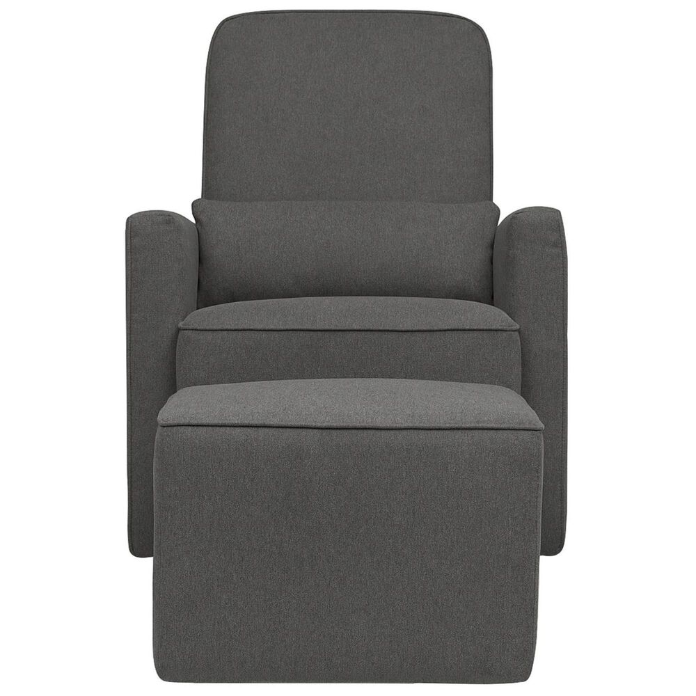 DaVinci Olive All-Purpose Swivel Glider with Bonus Ottoman in Dark Grey, , large