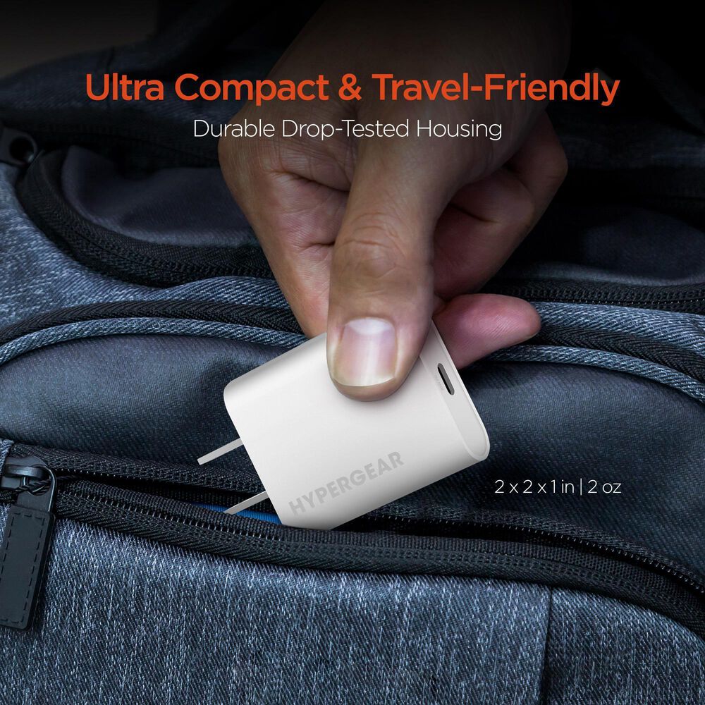 Hypergear 20W USB-C PD Wall Charger in White, , large