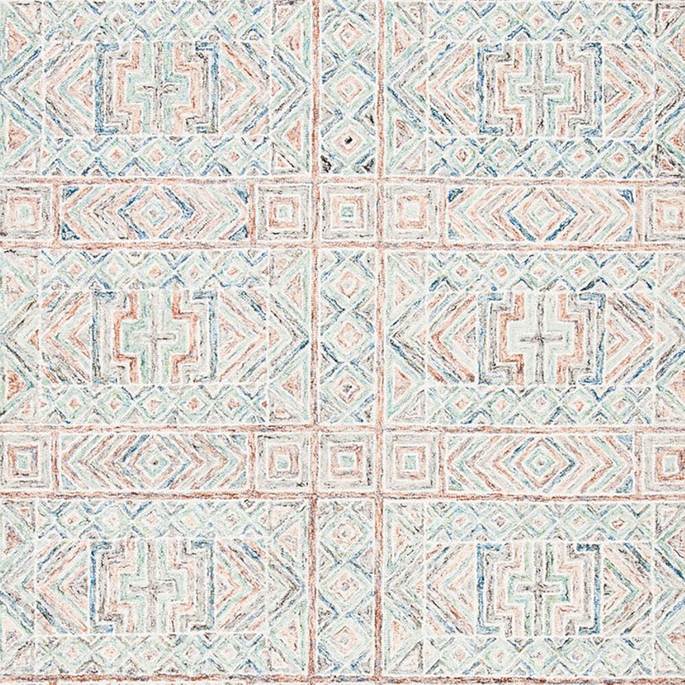 Safavieh Micro-Loop Geometric 2&#39;3&quot; x 9&#39; Blue and Green Runner, , large