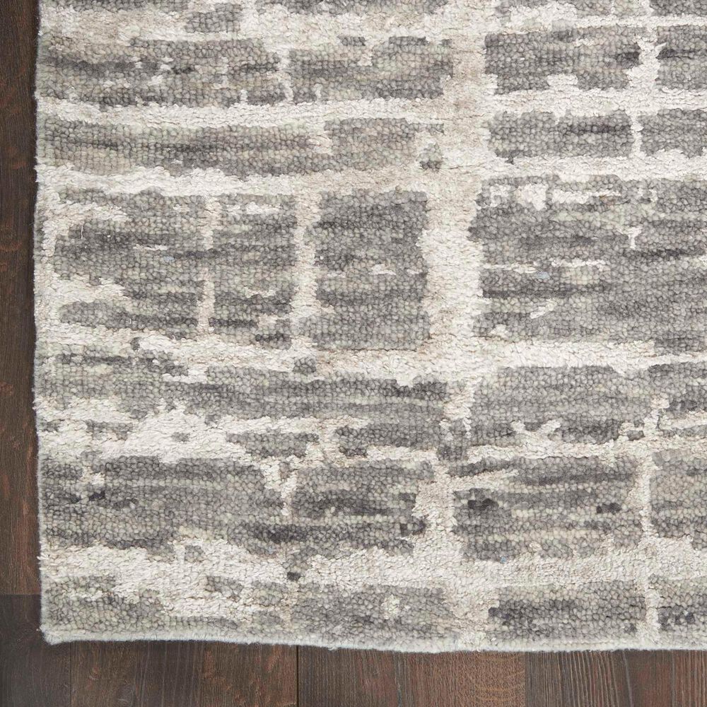 Nourison Luna 2&#39; x 3&#39; Grey and Silver Area Rug, , large
