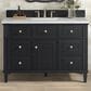James Martin Vanities Lorelai 48" Single Vanity in Black Onyx with 3 cm Ethereal Noctis Quartz Top, , large