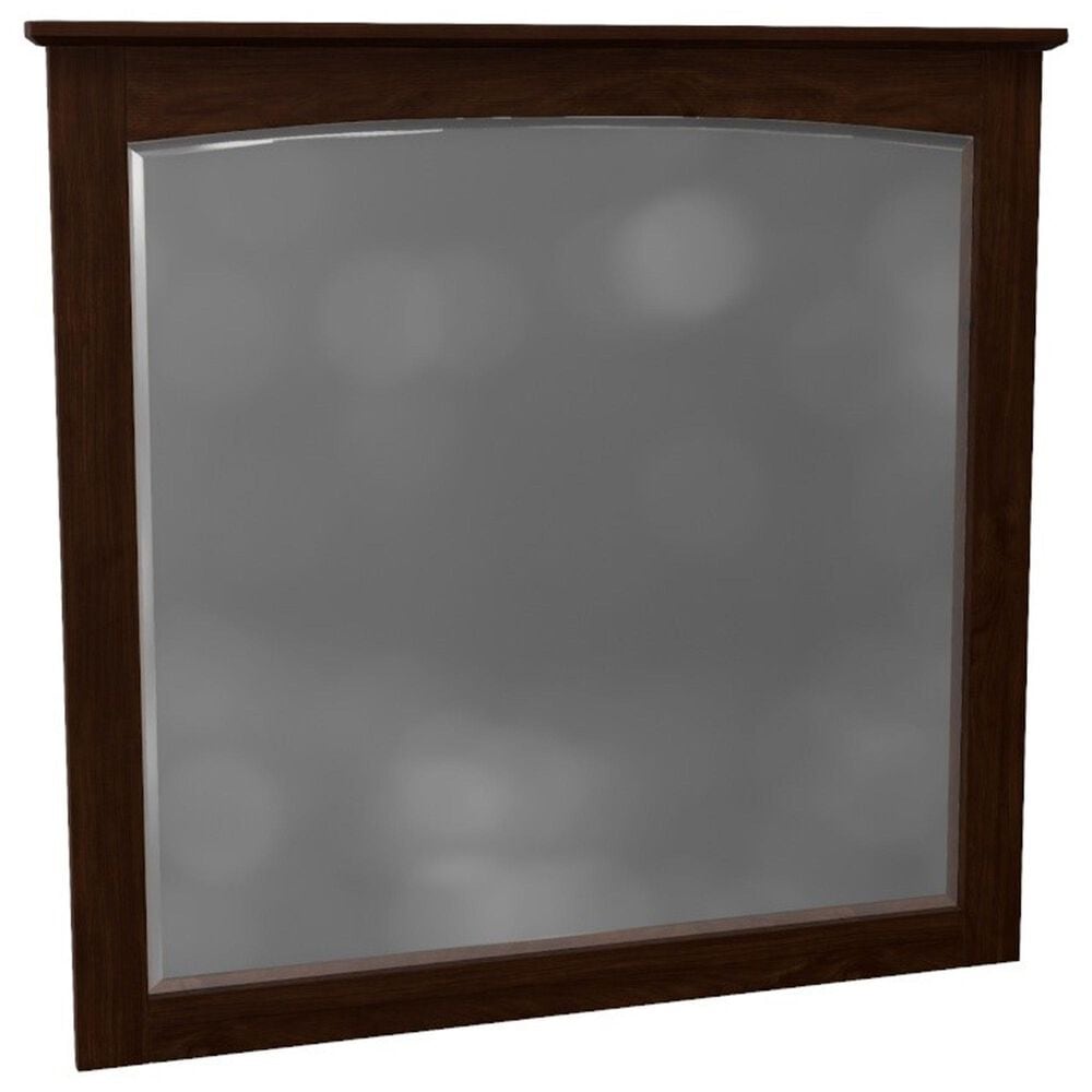 Archbold Furniture Shaker Dresser Mirror in Brown Mahogany, , large
