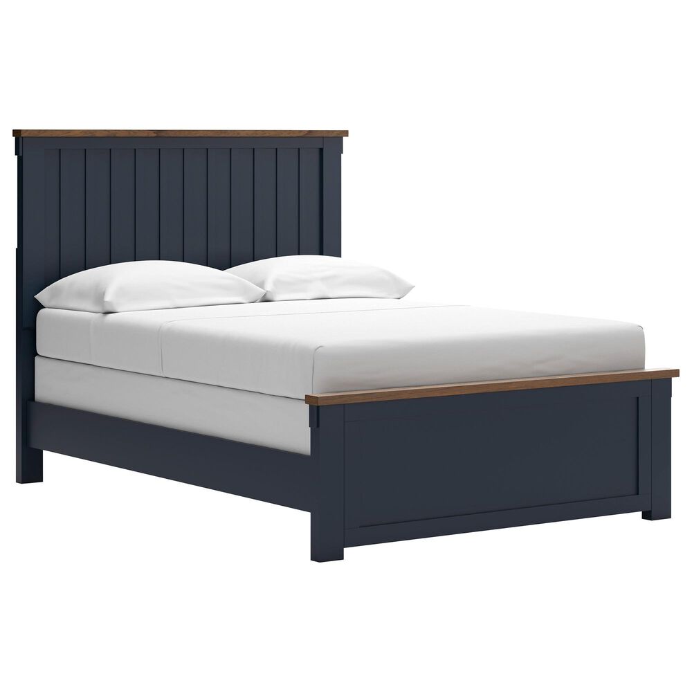 Ashley Landocken Full Panel Bed in Brown and Blue, , large