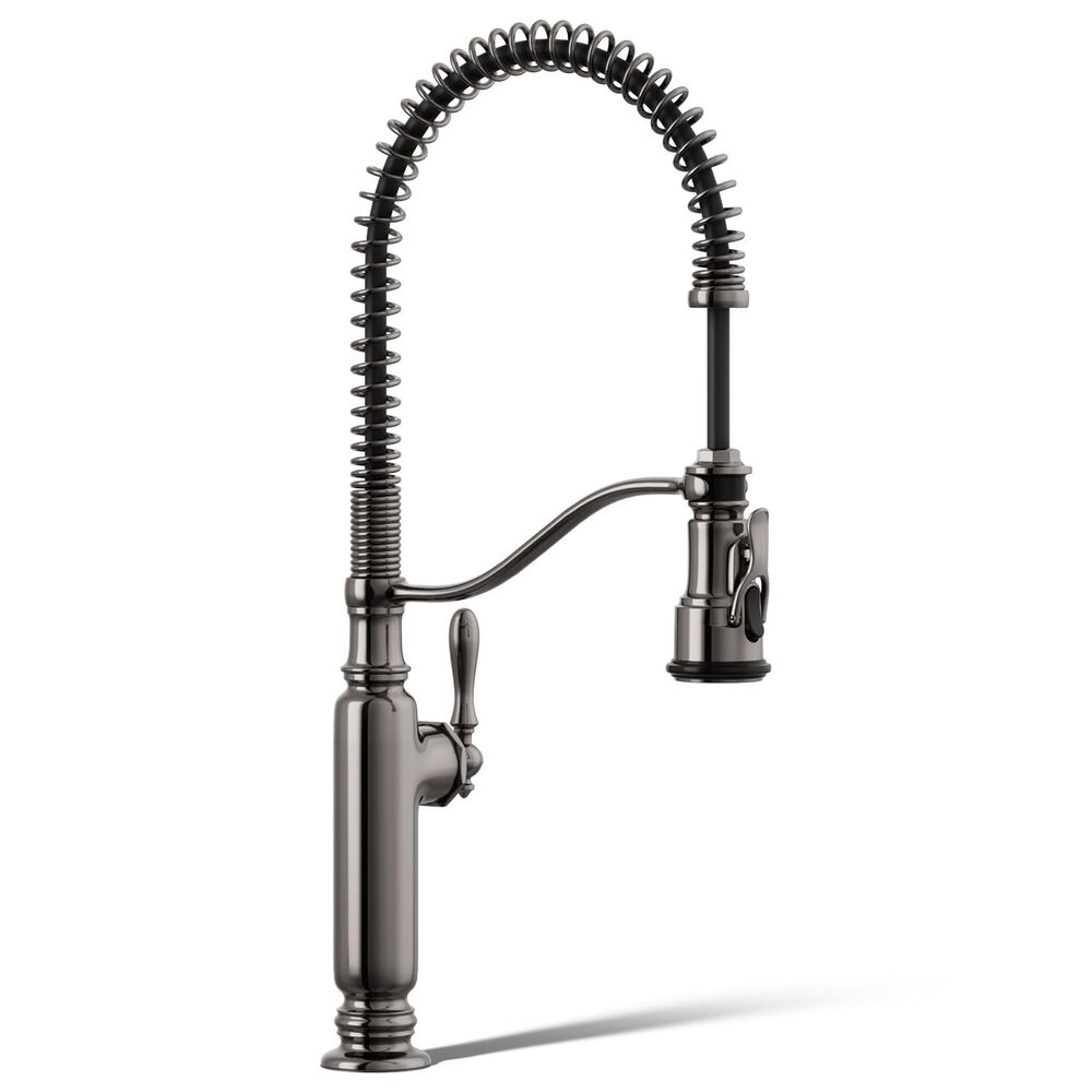 Kohler Tournant Semi-Professional Kitchen Sink Faucet in with Three-Function Sprayhead Vibrant Titanium, , large