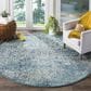 Safavieh Evoke EVK256C-5R 5"1" Round Blue/Ivory Area Rug, , large