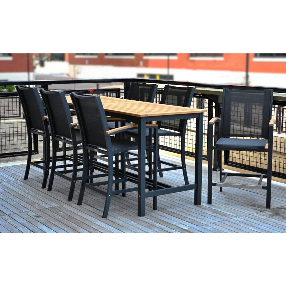 Three Birds Casual Tribeca Counter Height Armchair in Black, , large