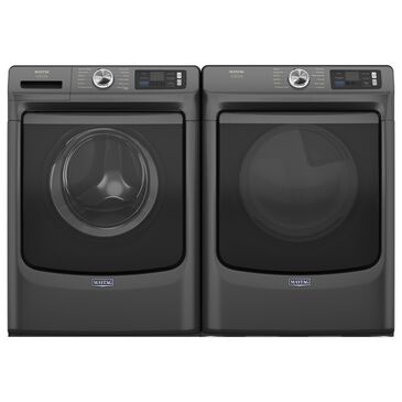 Maytag Maytag 5 Cu. Ft. Capacity Front Load Washer and Maytag 7.3 Cu. Ft. Capacity Front Load Electric Dryer in Midnight Steel, , large