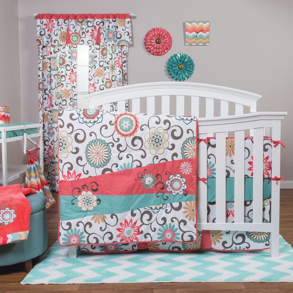 Trend Lab LLC Waverly Pom Pom Play 4-Piece Crib Bedding Set, , large