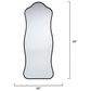 Splendor Living Belmont Wavy Floor Mirror in Black, , large