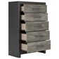 Ashley Broachmyn 5 Piece Queen LED Bookcase Bed Set in Black and Gray, , large