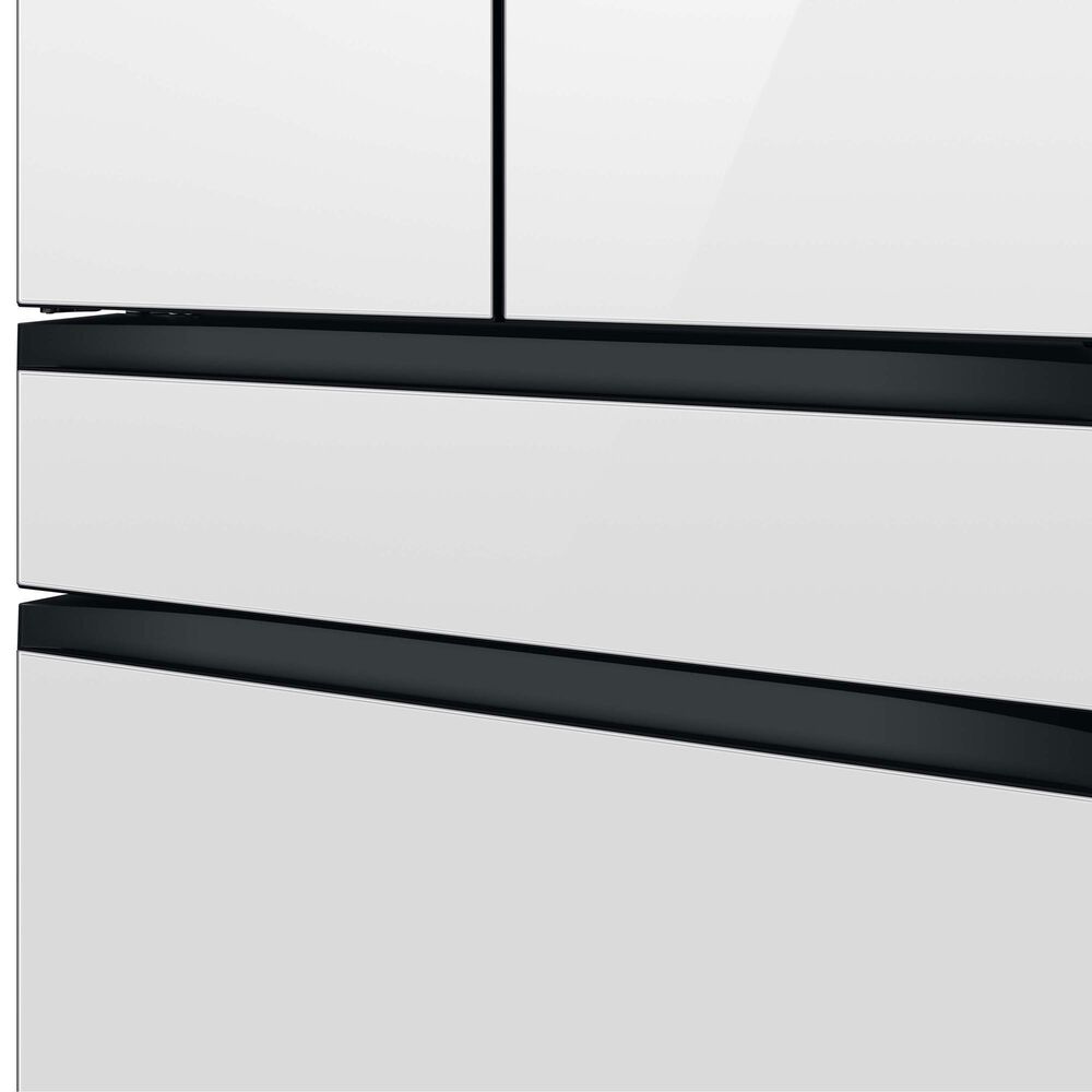 Samsung Bespoke 23 Cu. Ft. 4-Door Counter Depth French Door Refrigerator with Charcoal Glass Family Hub Panel Included  - Additional Panels Sold Separately, , large