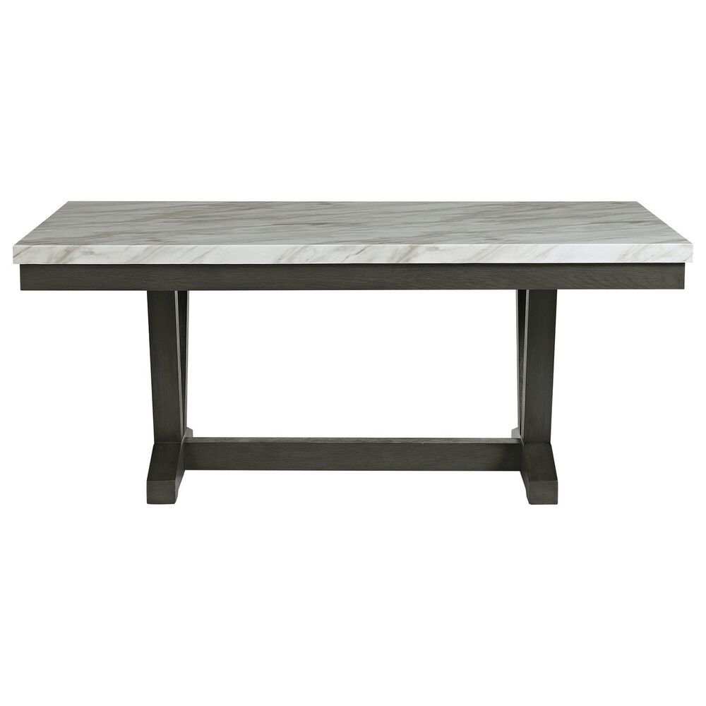 Mayberry Hill Everdeen Faux Marble and Wood Dining Table, , large