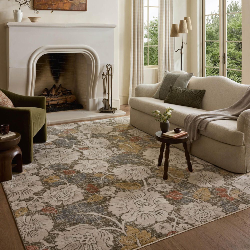 Loloi Eileen Olive and Multicolor 5&#39;1&quot; x 7&#39;6&quot; Area Rug, , large