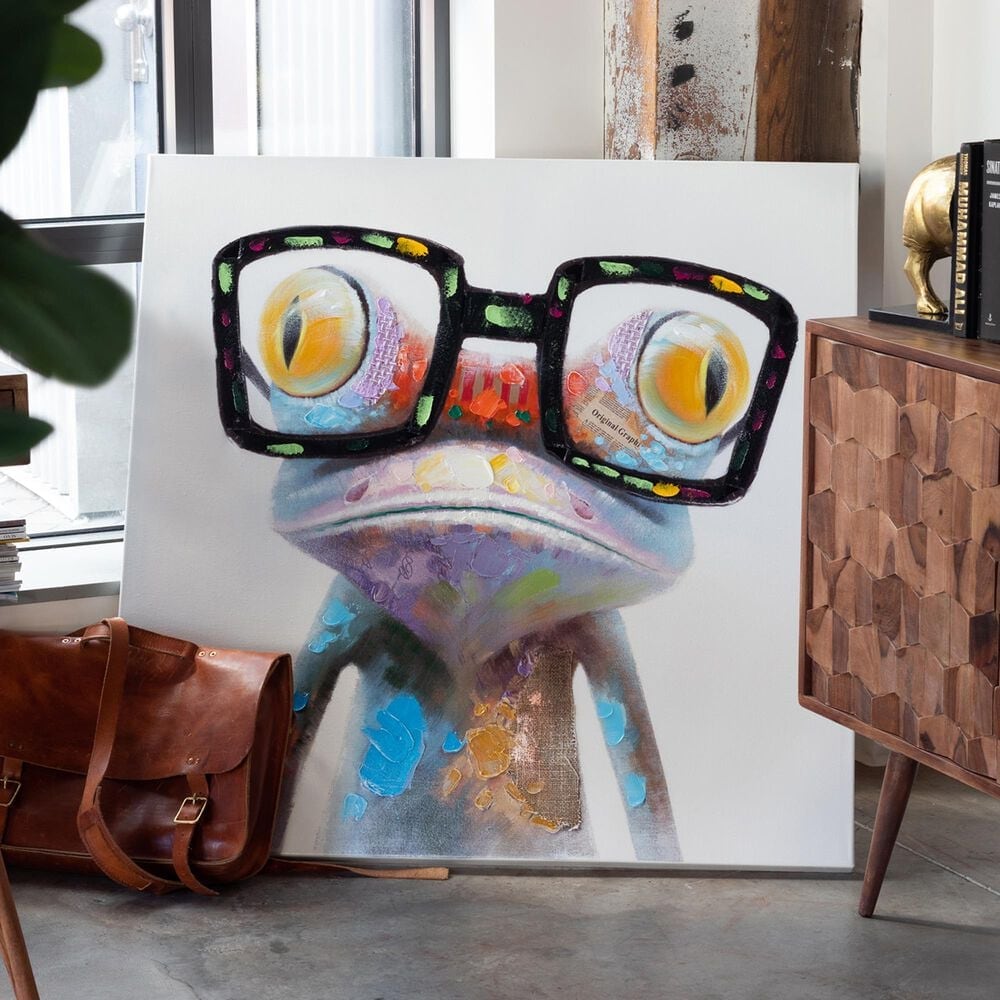 Moe's Home Collection Smart Frog Wall Decor in Multicolor, , large