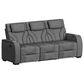Mayberry Hill Blitz Manual Reclining Sofa in Simba Slate and Black Welt, , large