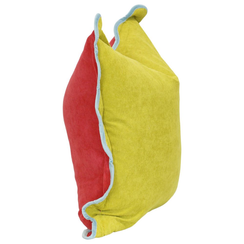Flair Industries 22&quot; Square Throw Pillow in Yellow, , large