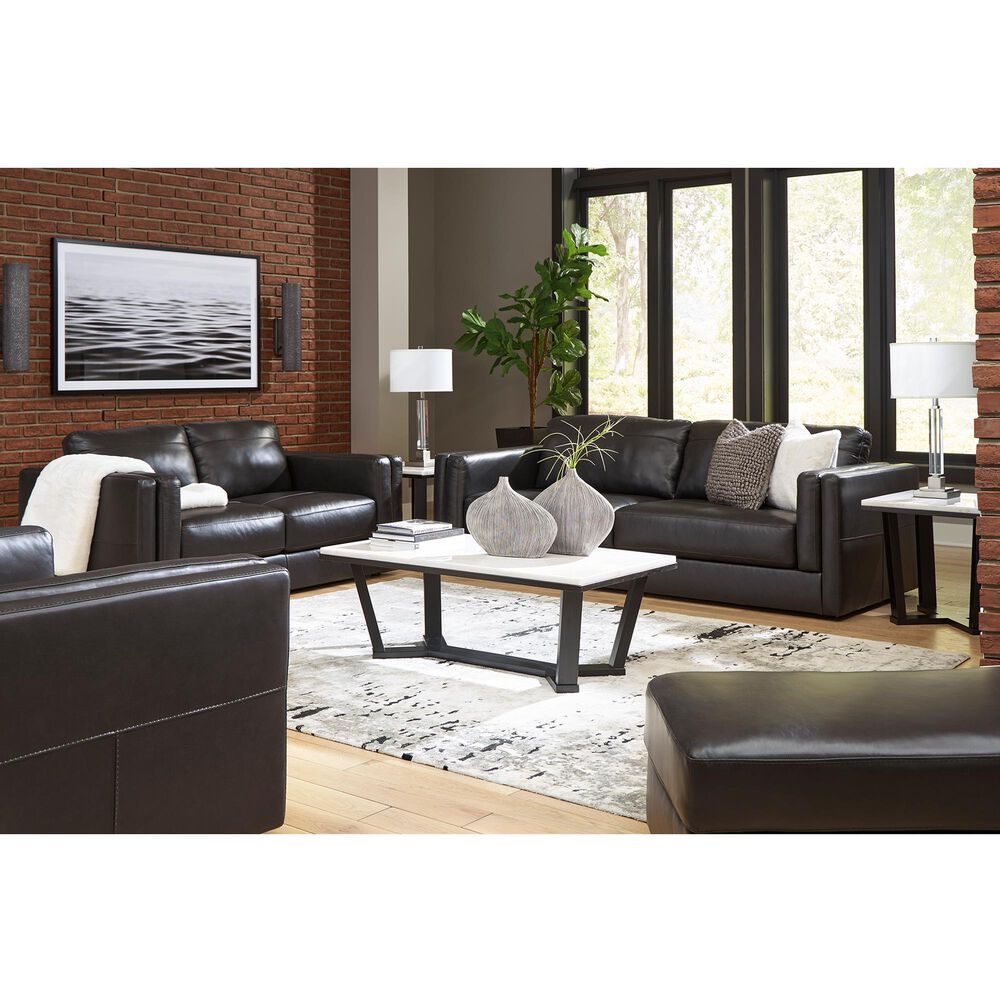 Ashley Amiata Stationary Loveseat in Onyx, , large