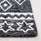 Safavieh Micro-Loop 8" x 10" Black and Gray Area Rug, , large