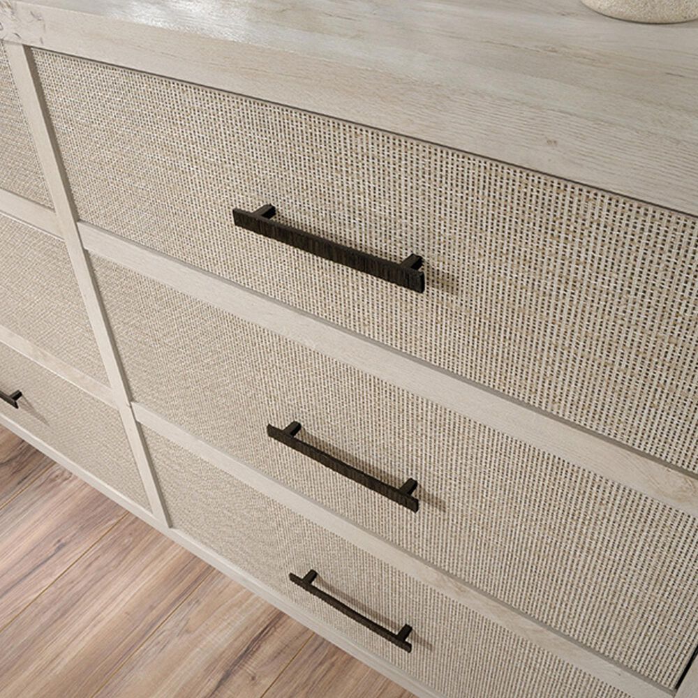 Sauder Pacific View 6Drawer Dresser in Chalked Chestnut NFM