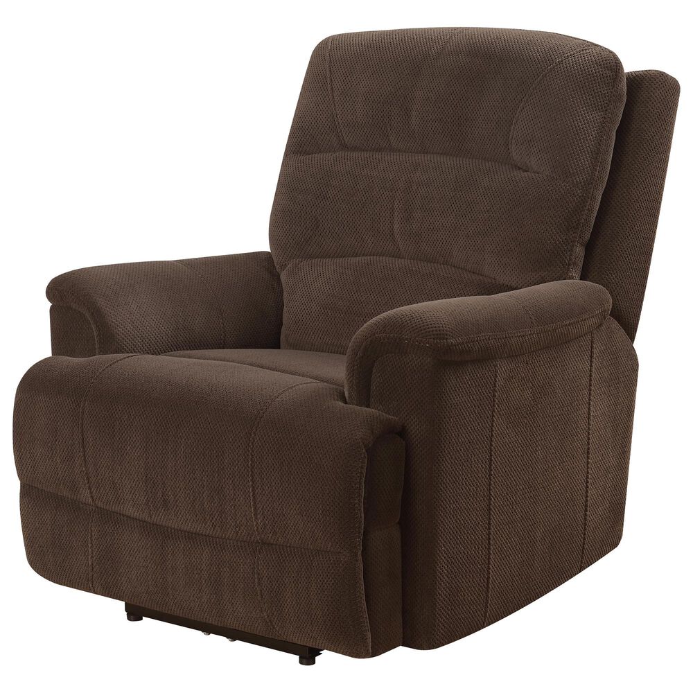 Accentric Approach Power Recliner with USB Charger in Chocolate Brown, , large