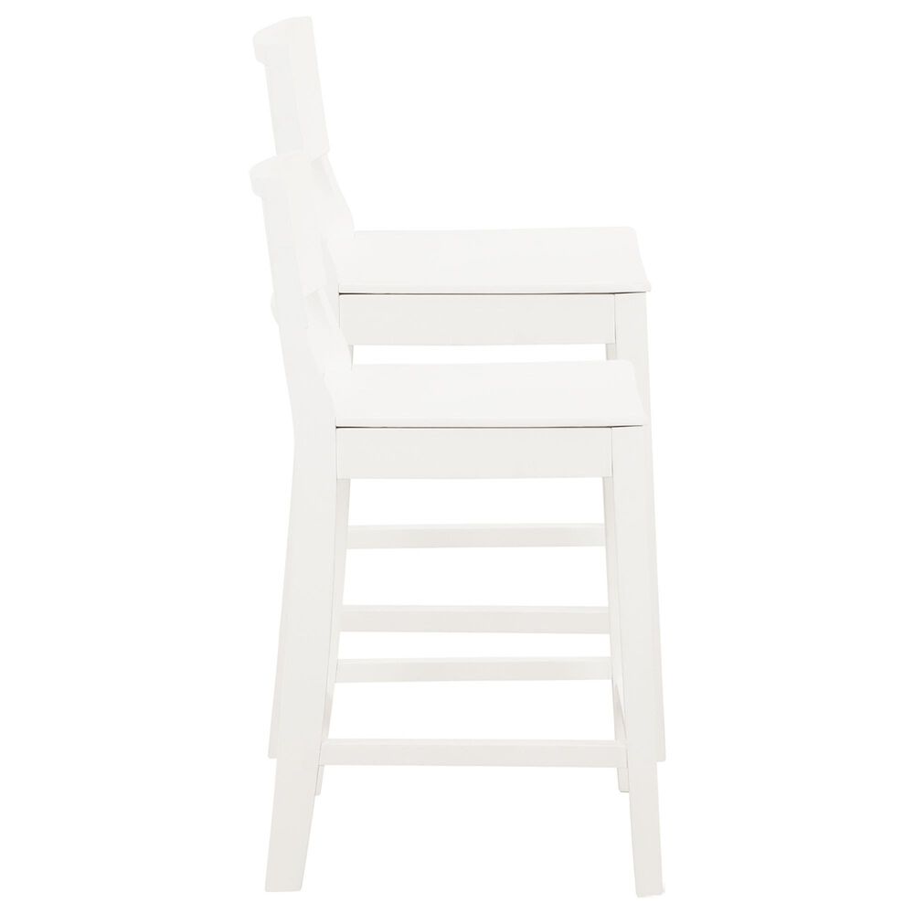 Linon Home Decor Devin Counter Stool in White (Set of 2), , large