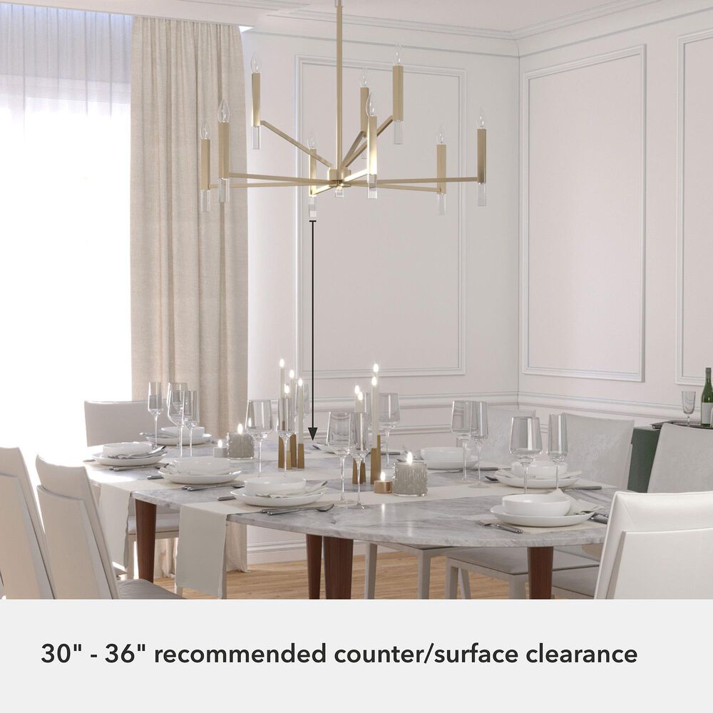 Hunter Sunjai 9-Light Chandelier in Alturas Gold, , large