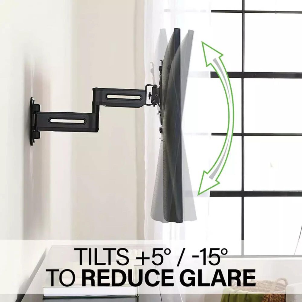 Sanus Advanced Full-Motion 4D and Shift Wall Mount for 19" - 43" TVs in Black, , large