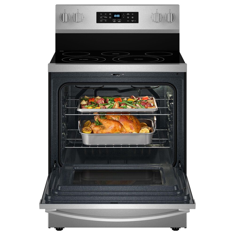 Whirlpool 5.3 Cu. Ft. Energy Star Electric Range with Air Cooking Technology in Stainless Steel, , large